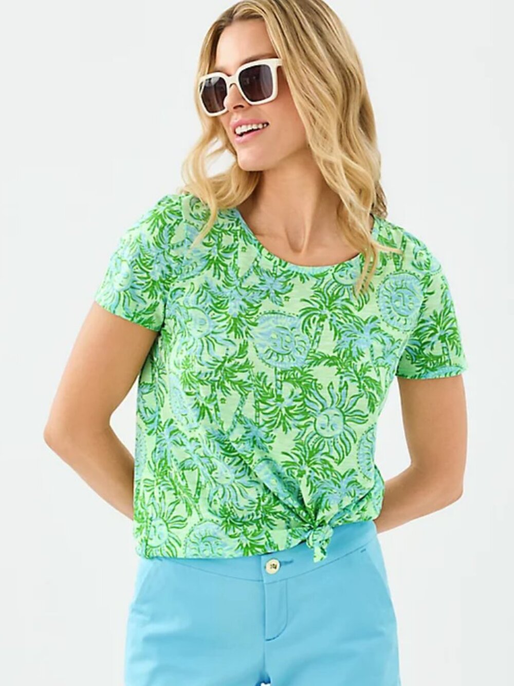 Lilly Pulitzer Etta Scoop Neck Top